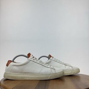 Mens Zespa AIX EN PROVENCE White Leather Casual Low Sneakers Shoes Size EU 42